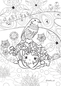 Pobarvanka Odrasli Hana str 2